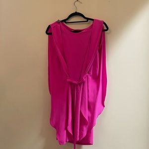 Pink silk dress